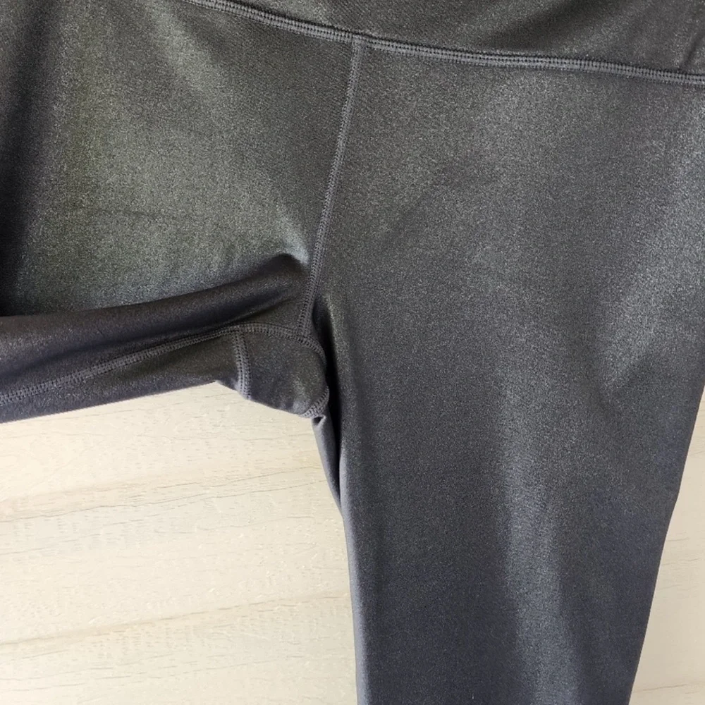 Athleta Black Coated Gleam High Waist Leggings size women’s small
